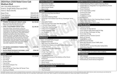 2024 Ram 2500 Crew Cab 4WD Pickup for sale #33982XP - photo 2
