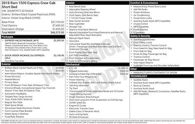 2018 Ram 1500 Crew Cab 4WD Pickup for sale #D43705A - photo 2