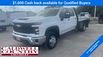 New 2025 Chevrolet Silverado 3500 Work Truck Crew Cab 4WD 9' 6" Knapheide Steel Flatbed Truck with Gooseneck Hitch for sale #366427 - photo 1