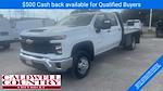 New 2025 Chevrolet Silverado 3500 Work Truck Crew Cab 4WD 9' 6" Knapheide Steel Flatbed Truck for sale #370710 - photo 1