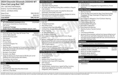 New 2024 Chevrolet Silverado 2500 Crew Cab Warner 96"L SRW 8' Service Truck for sale #T24186 - photo 2