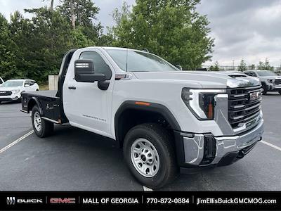 New 2024 GMC Sierra 3500 Pro Regular Cab 4x4 8' 6" CM Truck Beds Steel Flatbed Truck with Gooseneck Hitch for sale #G3S1262 - photo 1