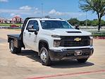 New 2024 Chevrolet Silverado 3500 Work Truck Double Cab 4x4 8' 6" Bedrock Steel Flatbed Truck with Gooseneck Hitch for sale #RF219591 - photo 1