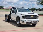New 2024 Chevrolet Silverado 3500 Work Truck Double Cab 4x4 8' 6" Bedrock Steel Flatbed Truck with Gooseneck Hitch for sale #RF281805 - photo 1