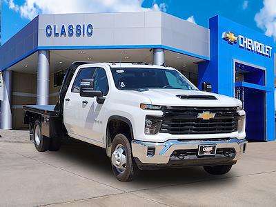 New 2024 Chevrolet Silverado 3500 Work Truck Crew Cab 4x4 9' 4" Bedrock Steel Flatbed Truck for sale #RF286242 - photo 1