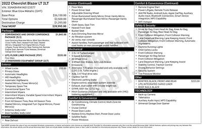 Used 2022 Chevrolet Blazer LT for sale #123577A - photo 2