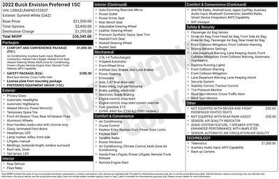 2022 Buick Envision FWD SUV for sale #123837 - photo 2