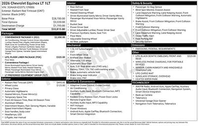 New 2026 Chevrolet Equinox LT SUV for sale #129886 - photo 1