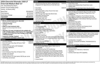 New 2026 Chevrolet Silverado 1500 LT Crew Cab for sale #139271A - photo 1