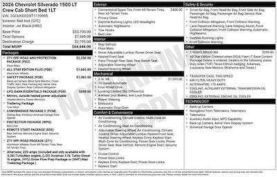 New 2026 Chevrolet Silverado 1500 LT Crew Cab for sale #139995A - photo 1