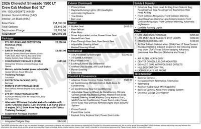 New 2026 Chevrolet Silverado 1500 LT Crew Cab for sale #148430 - photo 1