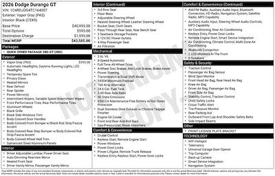2026 Dodge Durango AWD SUV for sale #164007 - photo 2