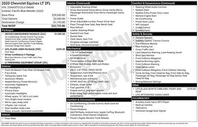 2020 Chevrolet Equinox AWD SUV for sale #184648B - photo 2