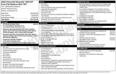 2026 Chevrolet Silverado 1500 Crew Cab 4WD Pickup for sale #189210 - photo 2