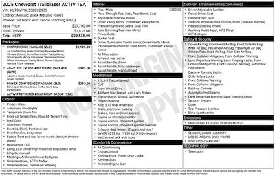 2025 Chevrolet Trailblazer FWD SUV for sale #202935 - photo 2