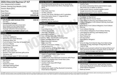 New 2026 Chevrolet Equinox LT SUV for sale #226483 - photo 1