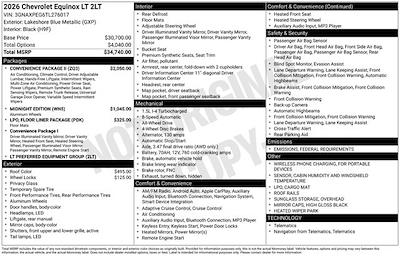 New 2026 Chevrolet Equinox LT AWD SUV for sale #276017 - photo 1