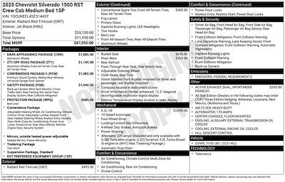 New 2025 Chevrolet Silverado 1500 RST Crew Cab 4x4 Pickup for sale #314437 - photo 2