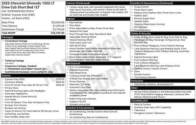 New 2025 Chevrolet Silverado 1500 LT Crew Cab for sale #333418 - photo 1
