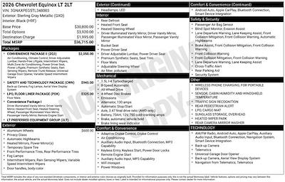 New 2026 Chevrolet Equinox LT for sale #348003A - photo 1