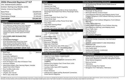 New 2026 Chevrolet Equinox LT for sale #366521 - photo 1