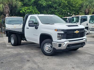 New 2024 Chevrolet Silverado 3500 Work Truck Regular Cab 4x4 9' 6" Knapheide Steel Flatbed Truck with Gooseneck Hitch for sale #50230 - photo 1