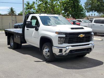 New 2025 Chevrolet Silverado 3500 Work Truck Regular Cab 9' 6" Knapheide Steel Flatbed Truck with Gooseneck Hitch for sale #50722 - photo 1