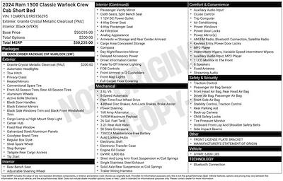 2024 Ram 1500 Classic Crew Cab 4WD Pickup for sale #FL5498P - photo 1