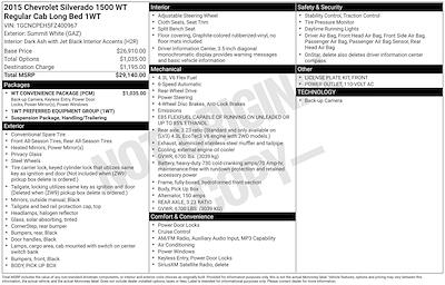 Used 2015 Chevrolet Silverado 1500 Work Truck Regular Cab for sale #26U0016A - photo 2