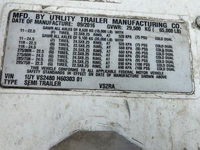 Used 2017 Utility Trailer VS2RA 48/162/102 Refrigerated Trailer 671083 for sale #671083 - photo 10