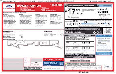 New 2025 Ford Ranger Raptor SuperCrew Cab 4x4 Pickup for sale #B254124 - photo 2