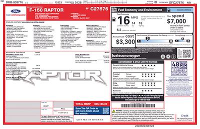 New 2025 Ford F-150 Raptor SuperCrew Cab 4WD Pickup for sale #B254652 - photo 2