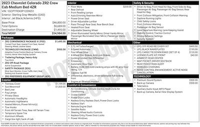 2023 Chevrolet Colorado Crew Cab 4WD Pickup for sale #BP1046 - photo 2