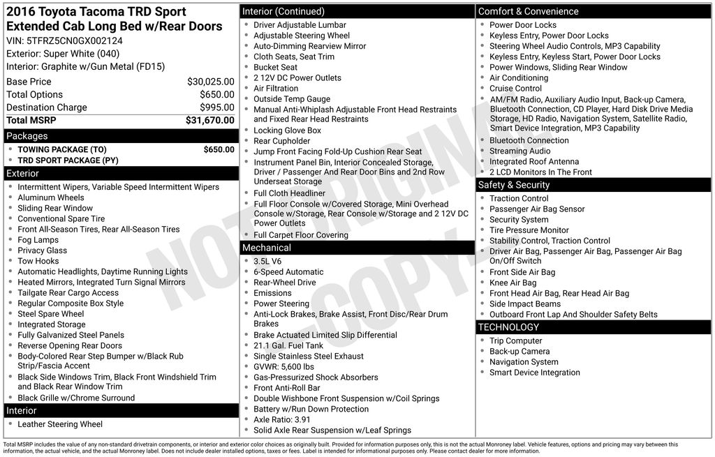Used 2016 Toyota Tacoma - photo 2
