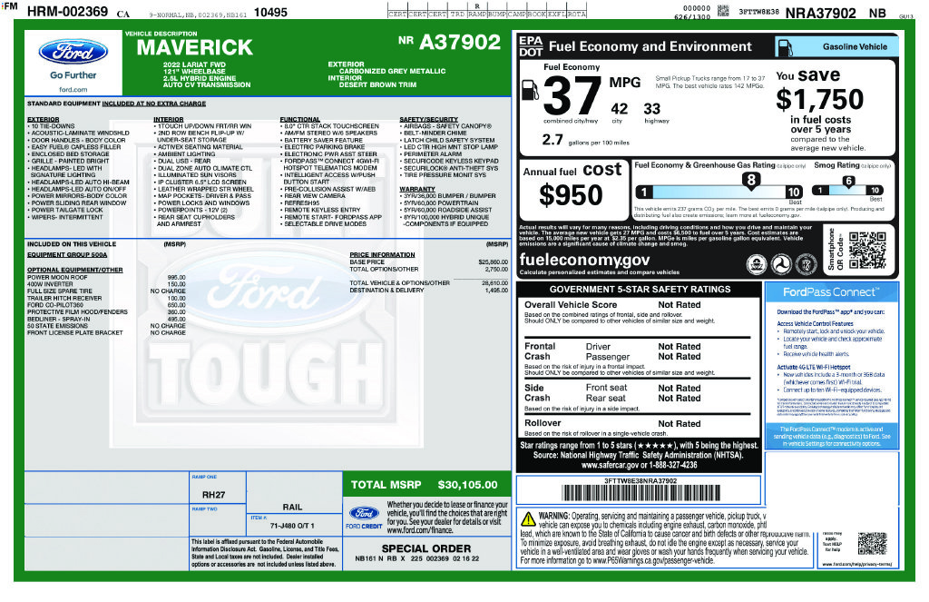 Used 2022 Ford Maverick - photo 2