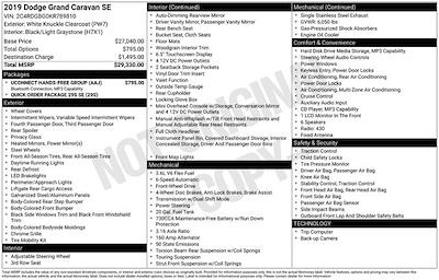 2019 Dodge Grand Caravan FWD Minivan for sale #B3185A - photo 2
