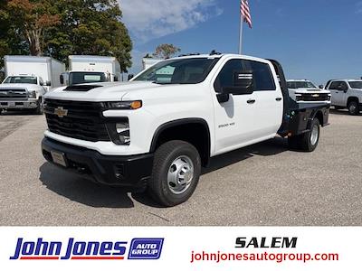 New 2024 Chevrolet Silverado 3500 Work Truck Crew Cab 4x4 8' 6" CM Truck Beds Steel Flatbed Truck with Gooseneck Hitch for sale #S10032R - photo 1