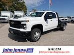 New 2024 Chevrolet Silverado 3500 Work Truck Crew Cab 4x4 8' 6" CM Truck Beds Steel Flatbed Truck with Gooseneck Hitch for sale #S10032R - photo 1