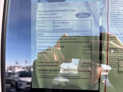 New 2025 Ford F-150 Raptor SuperCrew Cab for sale #251283 - photo 2