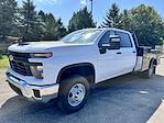New 2025 Chevrolet Silverado 3500 Work Truck Crew Cab 4x4 9' 4" Knapheide Steel Flatbed Truck with Gooseneck Hitch for sale #FLSF141026 - photo 1