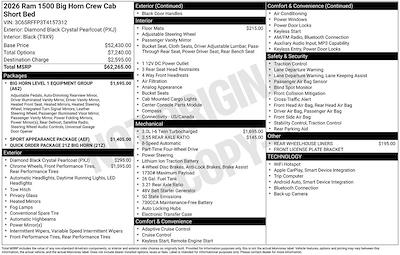 2026 Ram 1500 Crew Cab 4WD Pickup for sale #D260279 - photo 2