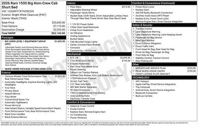 New 2026 Ram 1500 Big Horn Crew Cab for sale #D260441 - photo 2