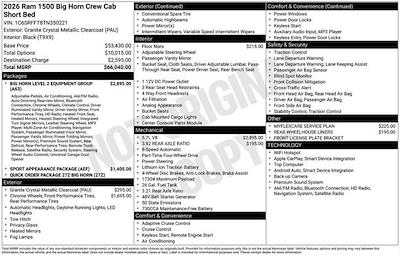 New 2026 Ram 1500 Big Horn Crew Cab for sale #D260403 - photo 2