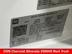 New 2026 Chevrolet Silverado 2500 Work Truck Crew Cab for sale #F133767 - photo 25