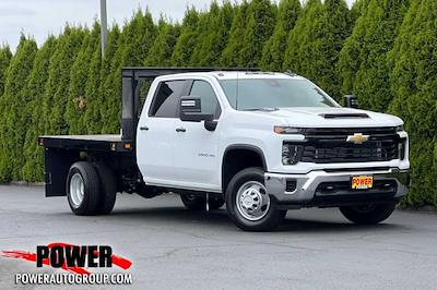 New 2024 Chevrolet Silverado 3500 Work Truck Crew Cab 4WD 9' 5" Knapheide Flatbed Truck for sale #26280 - photo 1