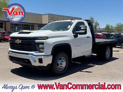 New 2025 Chevrolet Silverado 3500 Work Truck Regular Cab 4WD 9' 6" Knapheide Steel Flatbed Truck for sale #F251185 - photo 1