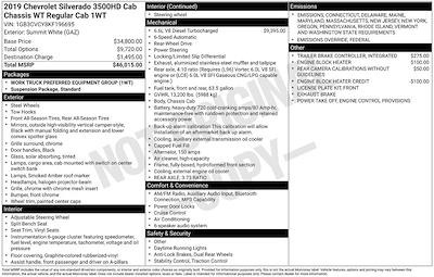 2019 Chevrolet Silverado 3500 Regular Cab DRW RWD Cab Chassis for sale #CP37395A - photo 2