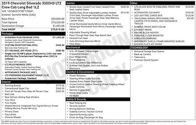 Used 2019 Chevrolet Silverado 3500 LTZ Crew Cab for sale #NM3984A - photo 2