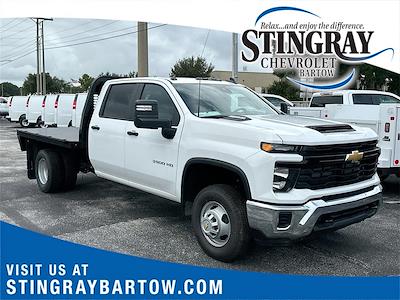 New 2025 Chevrolet Silverado 3500 Work Truck Crew Cab 4WD 9' 6" Knapheide Steel Flatbed Truck with Gooseneck Hitch for sale #SF119256 - photo 1