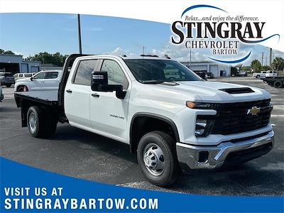 New 2025 Chevrolet Silverado 3500 Work Truck Crew Cab 4WD 9' 6" Knapheide Steel Flatbed Truck with Gooseneck Hitch for sale #SF119531 - photo 1